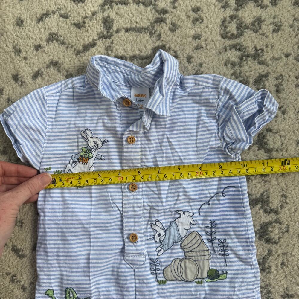 Gymboree Peter Rabbit Striped Romper 18M - Picture 8 of 9